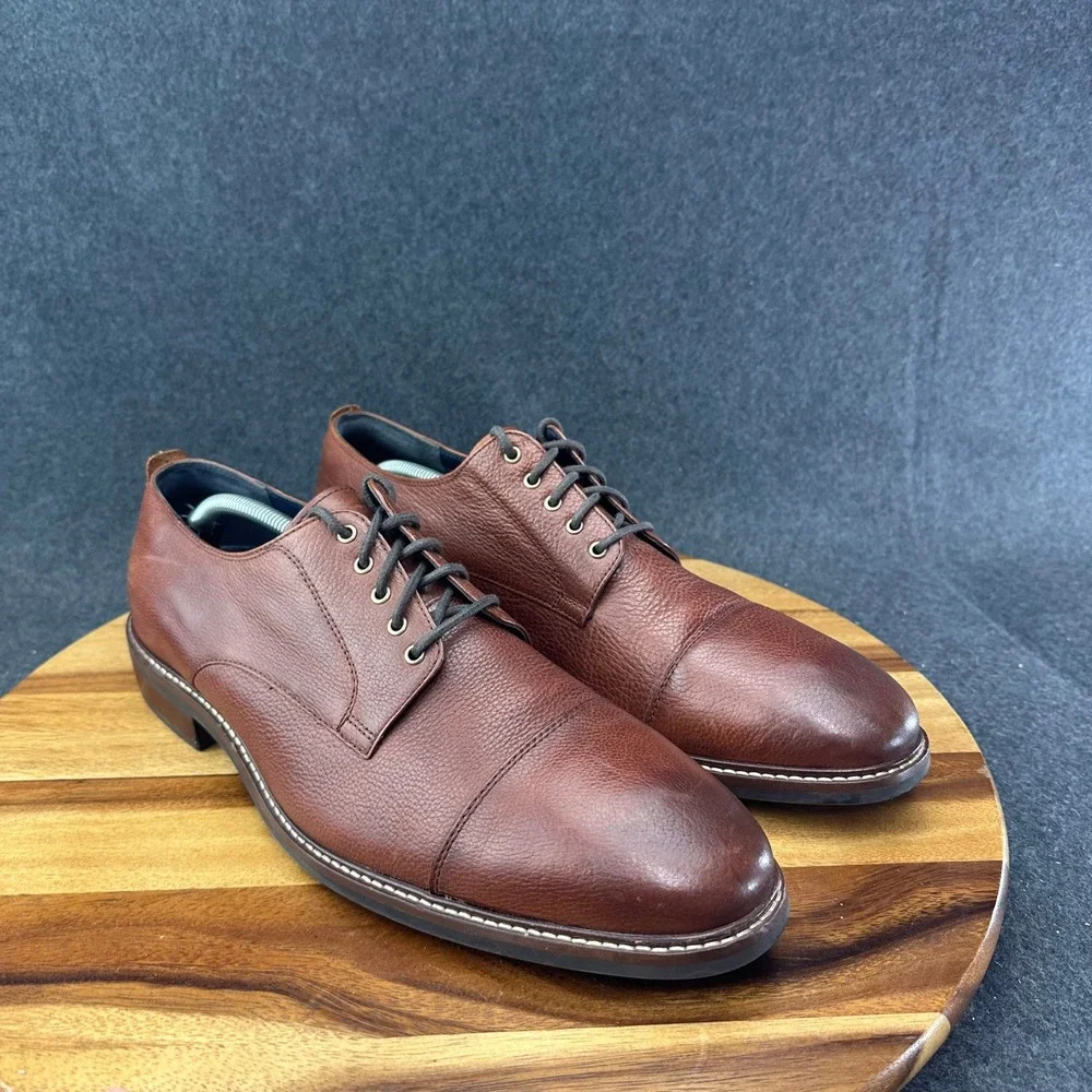 Cole Haan Men's Grand OS Brown Leather Dress Shoes Lace Up Size 13 M C26149